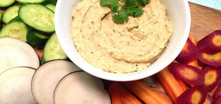 gluten-free homemade cilantro lime hummus